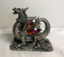The Great Earth Dragon figurine. WAPW 3325. Heavy Pewter with crystal wings