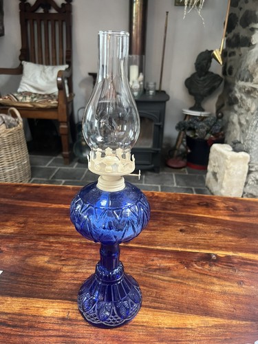 Cobalt blue oil lamp - cobalt,