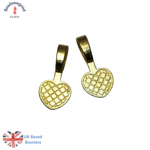 Heart shaped glue bails - shaped,