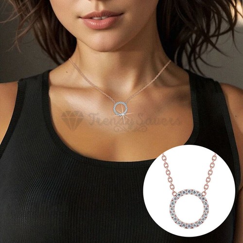 Necklace open circle simulated - open,