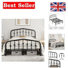 4ft6 Metal Platform Bed Frame