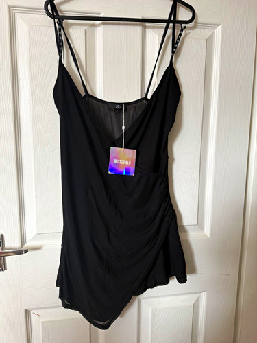 Missguided black mesh playsuit - missguided,