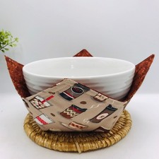 Microwave Cozy Reversible, Coffee Print/Bronze Choose Individual Or 3 Piece Set