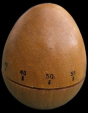 Vintage Wooden Egg Shaped