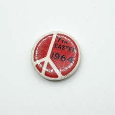Vintage 7th Easter 1964 Protest Pin Badge Brooch Button Nuclear Disarmament CND