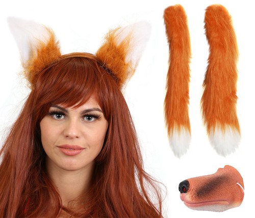Animal fox nose - fox, tail