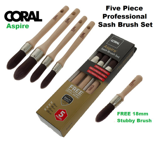 Coral round sash paint brush - round,
