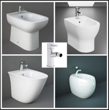 Floorstanding Bidet White Ceramic Round Square Designs Back To Wall  Bidet Tap