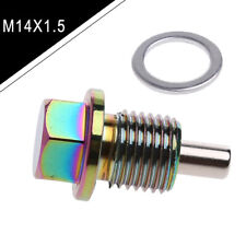 1 x M14x1.5 Car Engine Magnetic Oil Drain Plug Screw Nut Bolt Sump Nut Universal