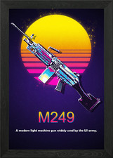 M249 80s Framed Wall Art