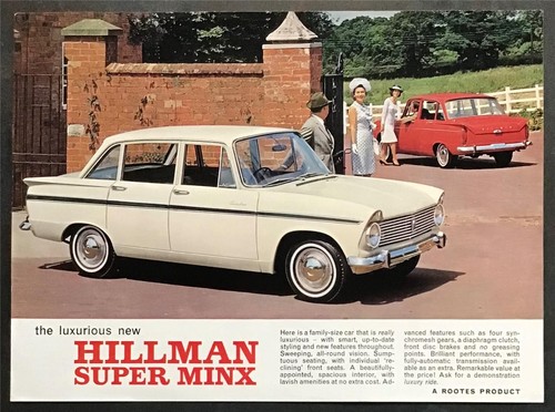 Hillman super minx - minx, sales