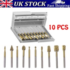 10Pcs HSS Rotary Router Bits -