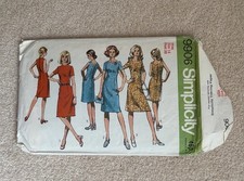 Vintage Dress Sewing Pattern Simplicity 9906 Size 14