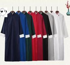 Men's Wing Chun Robe Cheongsam Tai chi Kung Fu Suit Martial Arts Cotton Uniforms