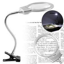 New Magnifier LED Lamp Magnifying Glass Desk Table Light Reading Lamp With Clamp