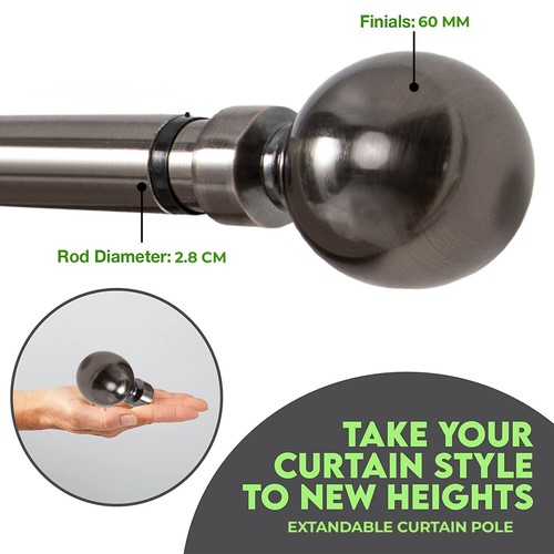 Curtain pole extendable metal - extendable,