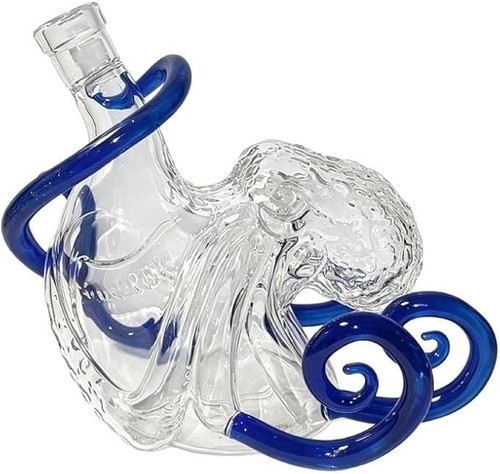 Glass octopus bottle 350ml - 3d,