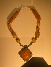 Ethnic Necklace - with Amber