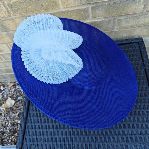 Royal blue white flower - blue,