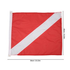 New Red White Diving Flag