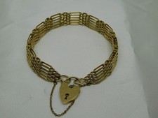 9ct gold bar gate - gold,