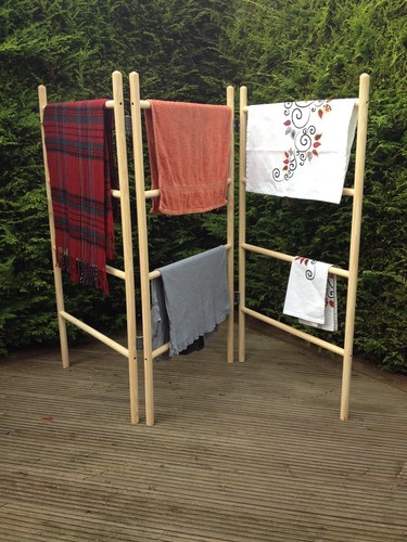 Wooden airer three panel - wooden,
