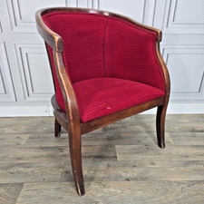 Retro Vintage Art Deco French Style Club Arm Chair Lounge Seat Antique Tub