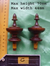 da type C - Pair stained wood vienna regulator wall clock FINIALS DIY