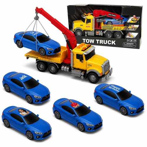 Personalised tow truck toy - personalised,