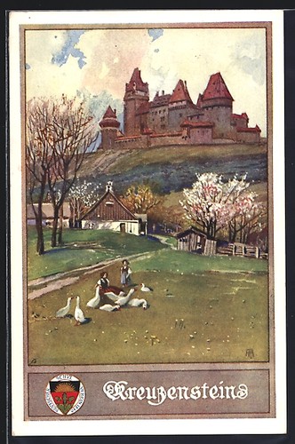 Postcard german school - postcard,