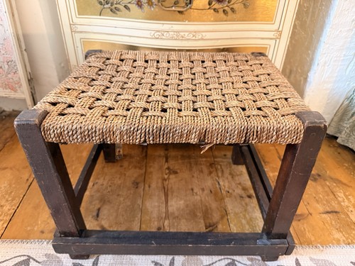 Vintage small wooden woven - small,