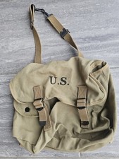 WW2 US Army M1936 Musette Bag, Olive Drab - At The Front Quality Repro