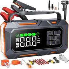 TREKURE 14-IN-1 6000A 160PSI Jump Starter Power Pack with Air Compressor & Car E