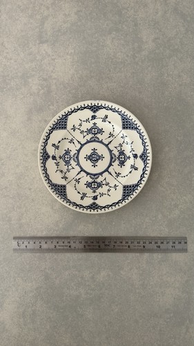 Blue floral plate - floral,