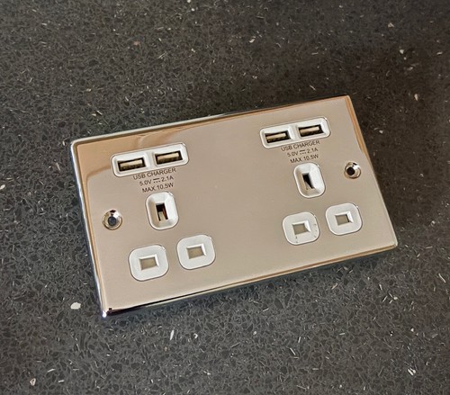 Double socket with usb - socket,