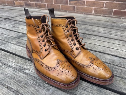 Loake tan leather brogue - tan,