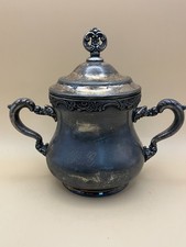 Antique silver plated lidded