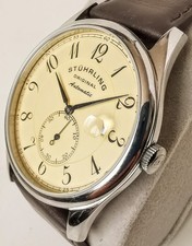 STUHRLING ORIGINAL AUTOMATIC BEAUTIFUL CLASSIC DRESS WATCH, CRISP CLEAN DIAL WIT