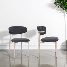 Scandi Boucle Charcoal Curved