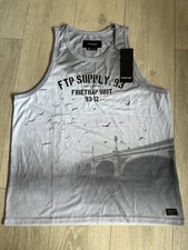 Firetrap New Men’s Regular Fit Large Grey Vest Top RRP £19.99