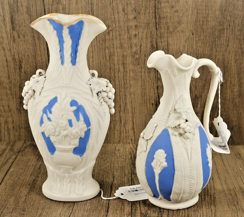 Blue white parian ware - white,