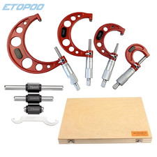 0-25Mm-50Mm-75Mm-100Mm outside Micrometer Set with Standards Ratchet Stop 0-100M