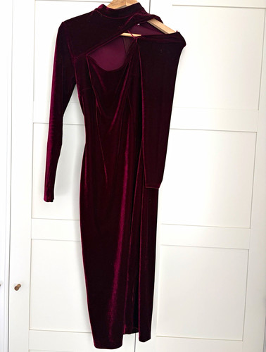 Reiss burgundy velvet high - velvet,