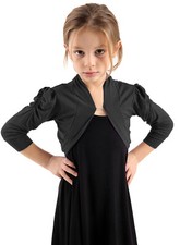 GIRLS RUCHED SLEEVE BOLERO