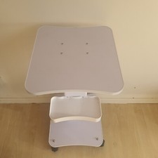 White Beauty Salon Trolley On Wheels SPA Machine Storage Rolling Trolley Cart