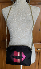 Crossbody/Shoulder Bag by FLOOZIE Frost French Black Lip Pattern NWOT *SALE*