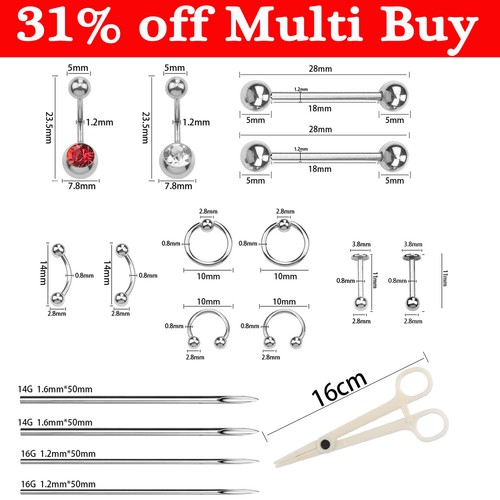 Body piercing kit professional - kit,