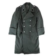 Austrian Army Greatcoat Grey Wool Vintage 80s Panzer Officers Medium