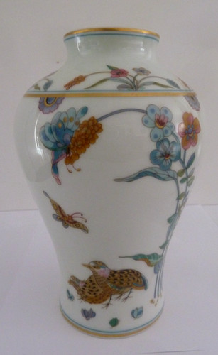 Porcelain floral vase - porcelain,