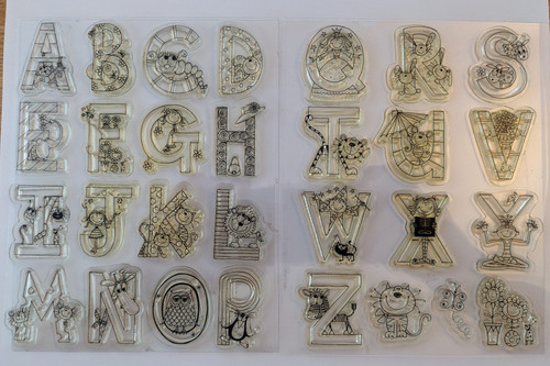 Penny black transparent stamps - black,
